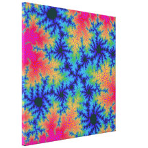 Canvas esticadas do Fractal Crackle tropical Impressão De Canvas Envolvidas