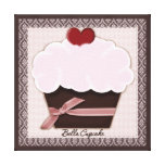 Canvas originais da parede da arte do cupcake de B Impressão De Canvas Envolvida