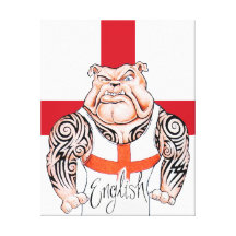 Canvas tribais dos tatuagens do buldogue inglês impressão em canvas