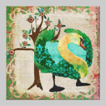 Canvas tropicais da história da cisne impressões em tela