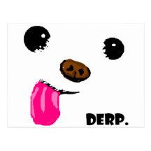 Cão de Derp Cartoes Postais