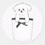 Cão de filhote de cachorro bonito do bolso adesivos