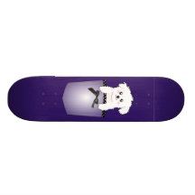 Cão de filhote de cachorro bonito do bolso skate