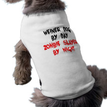 Cão de Weiner do assassino do zombi Camiseta Para Caes