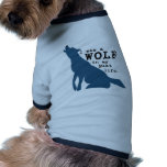 Cão do lobo após a vida camisa para cães