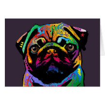 Cão do Pug Cartão