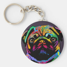 Cão do Pug Chaveiro