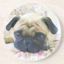 Cão do Pug Porta Copo Para Bebidas