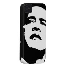 Capa de iphone 4 2012 de Obama preto e branco Capa iPhone 4