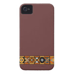 Capa de iphone 4 africano marrom elegante do teste iPhone 4 capa