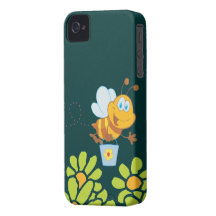 Capa de iphone 4 bonito da abelha capa iPhone 4 Case-Mate