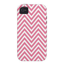 Capa de iphone 4 branco cor-de-rosa do ziguezague 