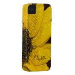 Capa de iphone 4 floral personalizado do girassol capa iPhone 4