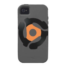 Capa de iphone 4 gravado 45 do adaptador - vinil