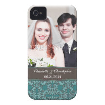 Capa de iphone 4 personalizado da noiva & do noivo capas de iPhone 4 Case-Mate
