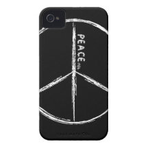 Capa de iphone 4 preto da paz capas iPhone 4 Case-Mate