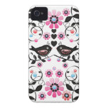 Capa de iphone 4 romântico com pássaros do amor iPhone 4 capas