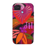 Capa de iphone 4 romântico moderno com monograma