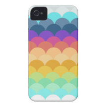 Capa de iphone 4 Scalloped colorido iPhone 4 Capa