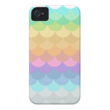 Capa de iphone 4 Scalloped Pastel Capa iPhone 4 Case-Mate