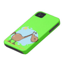Capa de iphone 4 verde bonito do cavalo capas de iPhone 4 Case-Mate