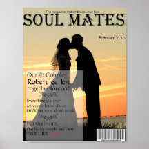 Capa de revista das almas gémeas impressão