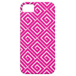 Capa de telefone das espirais do grego do rosa que iPhone 5 capa