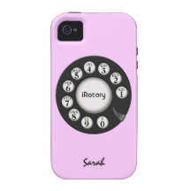 Capa de telefone giratória retro cor-de-rosa do es