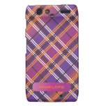 Capa de telefone roxa, magenta & alaranjada da xad droid RAZR capas