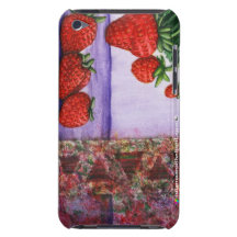 capa do ipod touch carimbada morango da edição lim capa iPod barely there