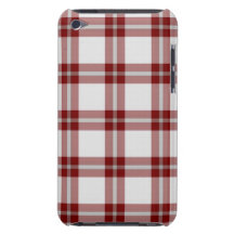 Capa do ipod touch vermelha afiada da xadrez capas iPod Case-Mate