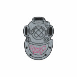 Capacete velho do mergulho jaqueta bordada
