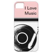 Capas de iphone cor-de-rosa da música capa iPhone 5 Case-Mate