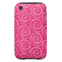 Capas de iphone cor-de-rosa do redemoinho capas fortes de iPhone 3