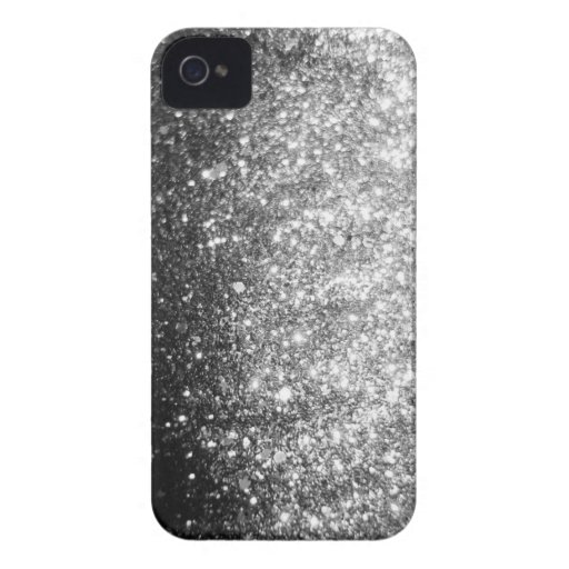 Capas de iphone de prata da faísca do brilho iPhone 4 capas