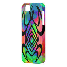 Capas de iphone de Tiedye da simetria da tartaruga Capa iPhone 5 Case-Mate