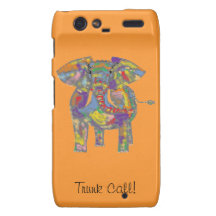Capas de iphone do elefante do arco-íris droid RAZR capas