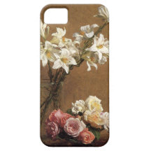 Capas de iphone dos rosas e dos lírios de Henri Fa Capas iPhone 5 Case-Mate