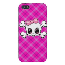 Capas de iphone femininos do crânio da xadrez cor- iPhone 5 capas