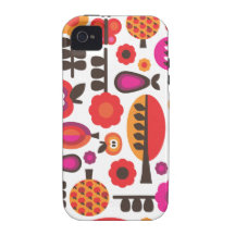 Capas de iphone retros do teste padrão de borbolet