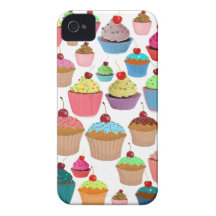 Capas de iphone saborosos dos cupcakes 4/4S Capa De iPhone 4 Case-Mate