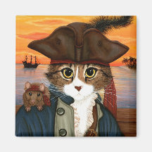 Capitão Leo, gato do pirata & ímã da arte da fanta Imas