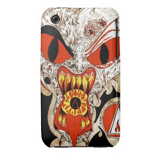 Cara 2 do fogo para a amora-preta capa iPhone 3 Case-Mate