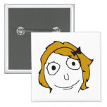 Cara amarela loura Meme da raiva do cabelo de Derp Botons