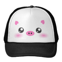 Cara bonito do porco - minimalismo do kawaii bone