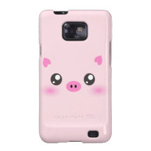 Cara bonito do porco - minimalismo do kawaii capas para galaxy s2