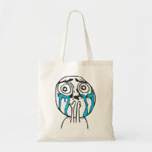 Cara bonito Meme da raiva da sobrecarga do Cutenes Bolsa De Lona