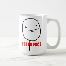 Cara de póquer - caneca
