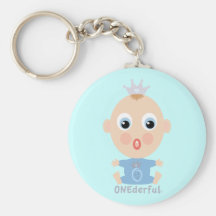 Cara do BEBÊ de ONEderful - azul Chaveiros