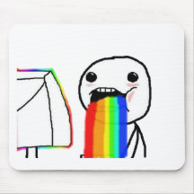 Cara do computador do arco-íris mouse pads